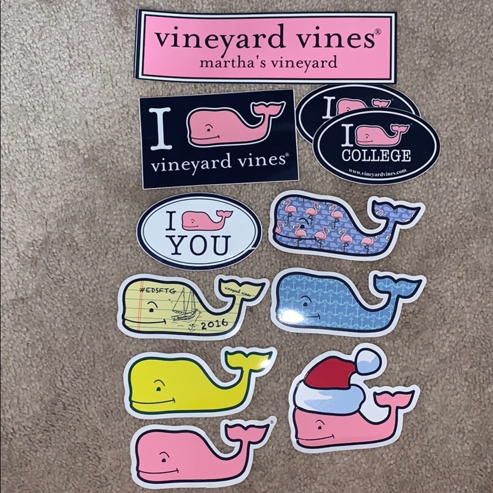 Vineyard Vines Deluxe whale sticker collection